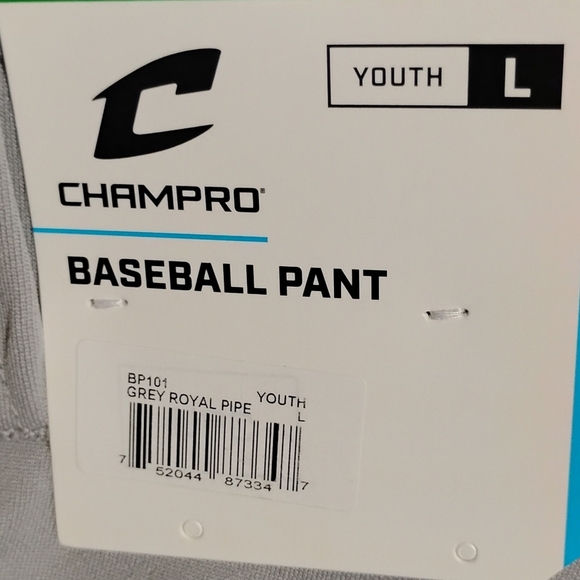 champro baseball pants youth L gray knicker elastic bottom - Picture 13 of 13